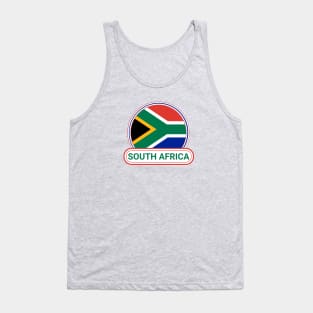 South Africa Country Badge - South Africa Flag Tank Top